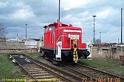 362 568 als letzte Chemnitzer Probefahrtlok am 22.03.2004 in Leipzig